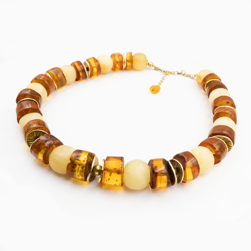 Citrine & Amber Necklase