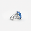 A special silver ring with blue opalite