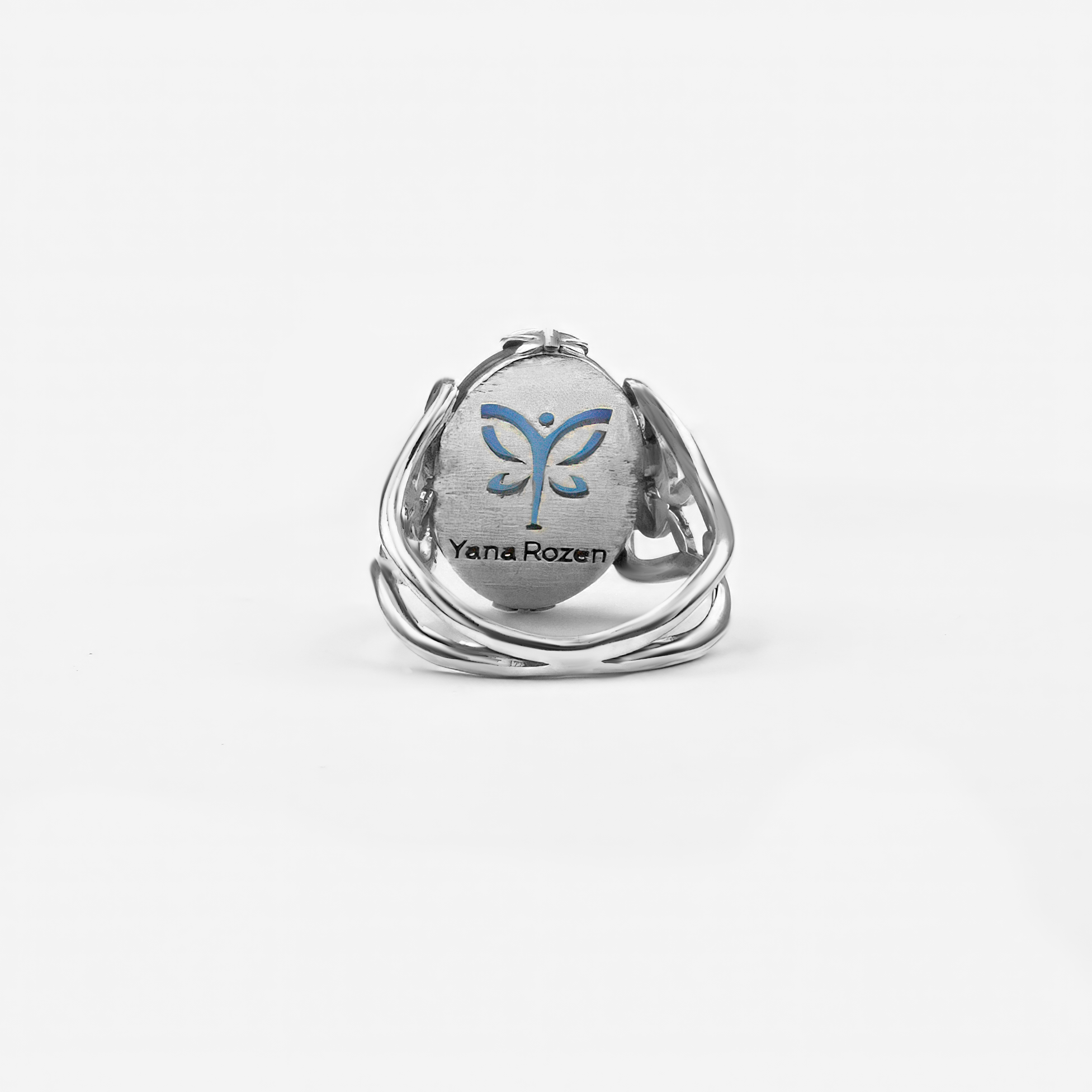A special silver ring with blue opalite