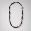Blue agate necklace