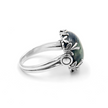 Silver ring with kyanite