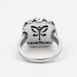 Silver ring with kyanite
