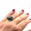 Silver ring with kyanite