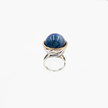 925 silver ring with green agate