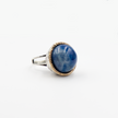 925 silver ring with green agate