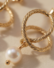 14K gold earrings with pearl