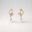 14K gold earrings with pearl