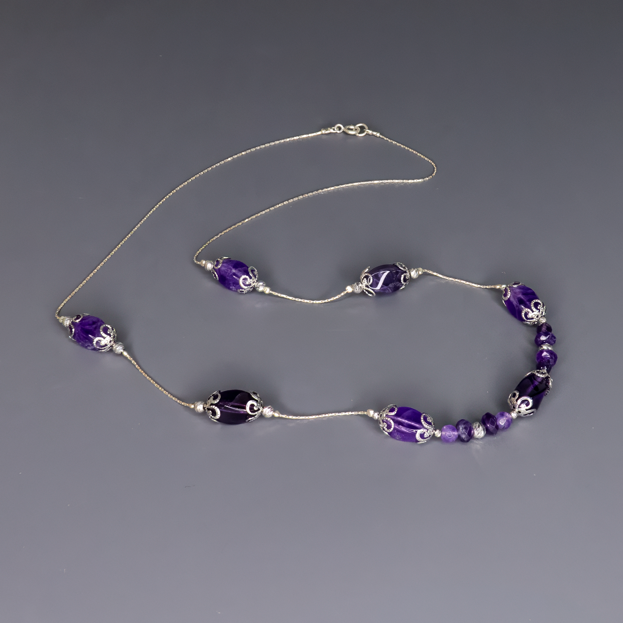 Blue agate necklace